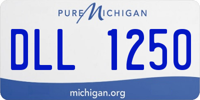 MI license plate DLL1250