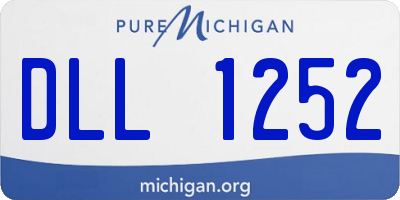 MI license plate DLL1252