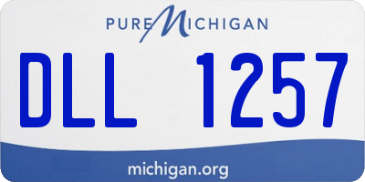 MI license plate DLL1257