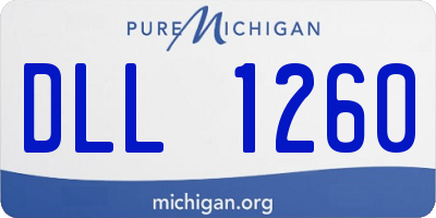 MI license plate DLL1260
