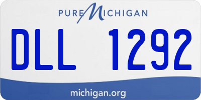 MI license plate DLL1292