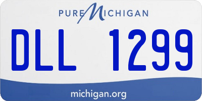 MI license plate DLL1299