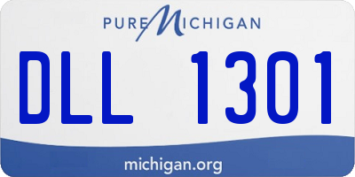 MI license plate DLL1301