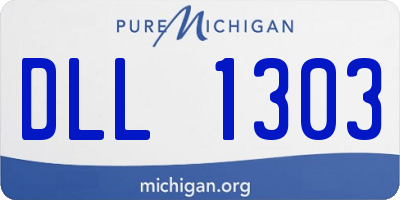 MI license plate DLL1303