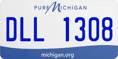 MI license plate DLL1308