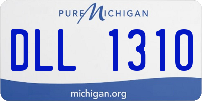 MI license plate DLL1310