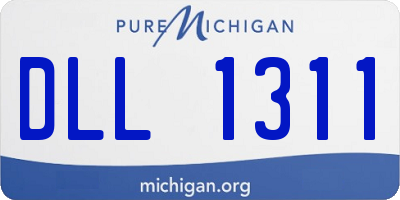 MI license plate DLL1311