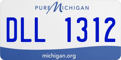 MI license plate DLL1312