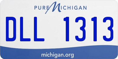 MI license plate DLL1313