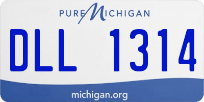 MI license plate DLL1314
