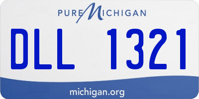 MI license plate DLL1321