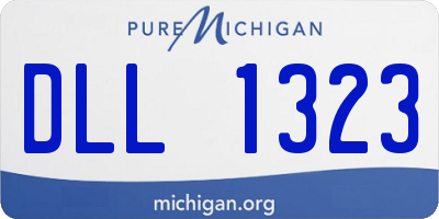 MI license plate DLL1323