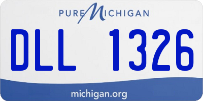 MI license plate DLL1326