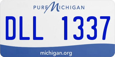 MI license plate DLL1337