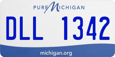 MI license plate DLL1342
