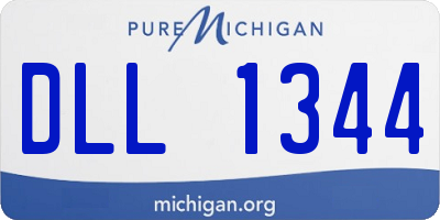 MI license plate DLL1344
