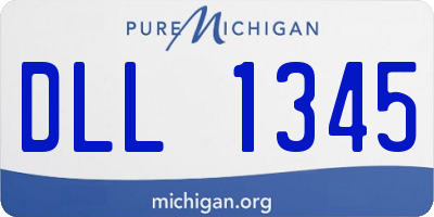 MI license plate DLL1345