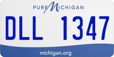 MI license plate DLL1347