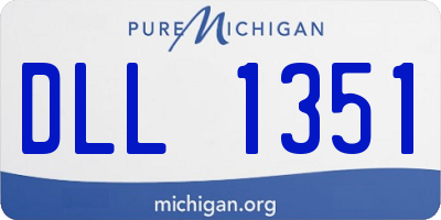 MI license plate DLL1351