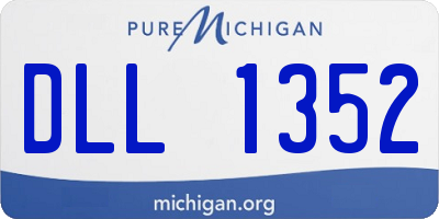 MI license plate DLL1352