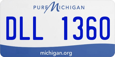 MI license plate DLL1360