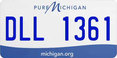 MI license plate DLL1361