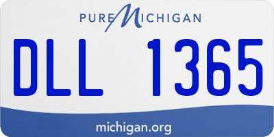 MI license plate DLL1365