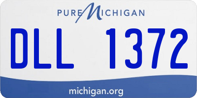 MI license plate DLL1372