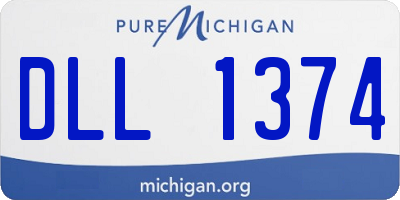 MI license plate DLL1374