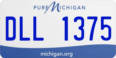 MI license plate DLL1375