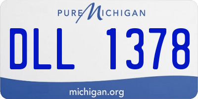 MI license plate DLL1378