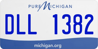 MI license plate DLL1382
