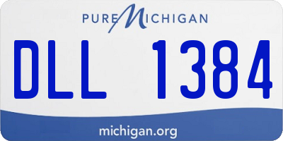 MI license plate DLL1384