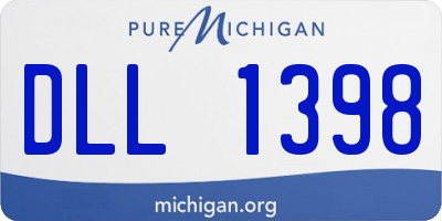MI license plate DLL1398