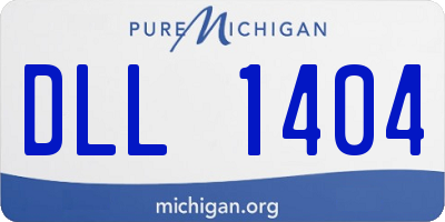 MI license plate DLL1404