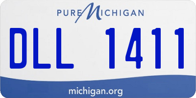 MI license plate DLL1411