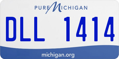 MI license plate DLL1414