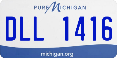 MI license plate DLL1416