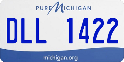 MI license plate DLL1422