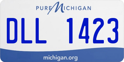 MI license plate DLL1423