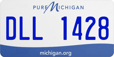 MI license plate DLL1428