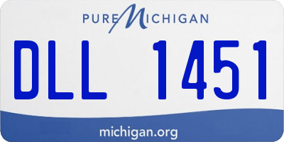 MI license plate DLL1451