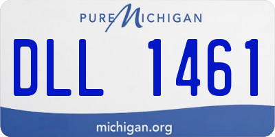 MI license plate DLL1461
