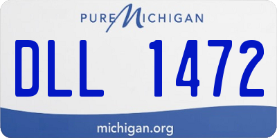 MI license plate DLL1472