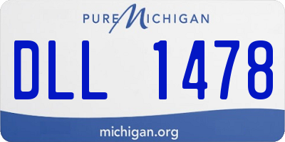 MI license plate DLL1478