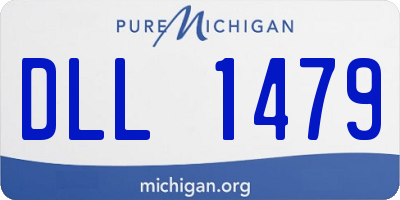 MI license plate DLL1479