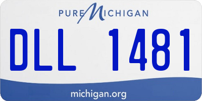 MI license plate DLL1481