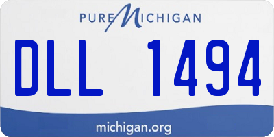 MI license plate DLL1494