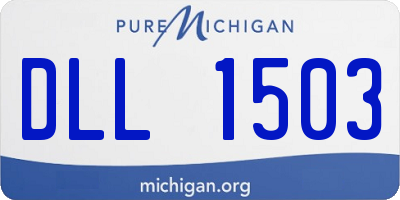 MI license plate DLL1503