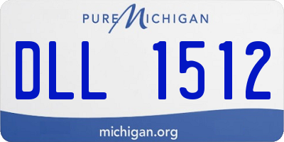 MI license plate DLL1512